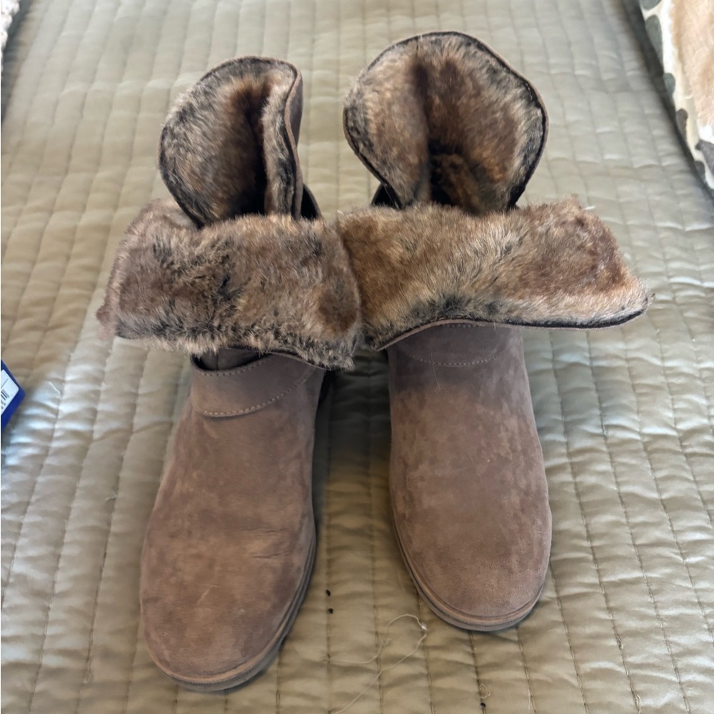 Brown Faux Fur Lined Women's Boots
